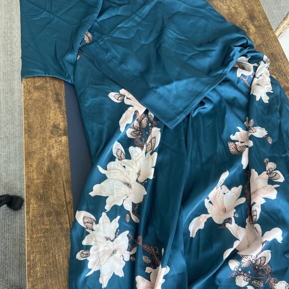 BABEYOND Kimono Robe Cover up with Box Long Floral Satin Sleepwear Silky Bathrob - Picture 14 of 16